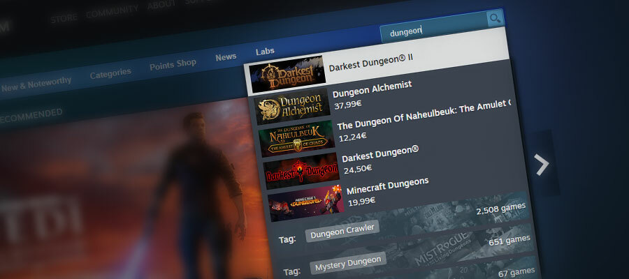 Updated Steam store search: Quick search now includes tags, developers,  publishers, and franchises; and is more forgiving with misspelled words. :  r/Games