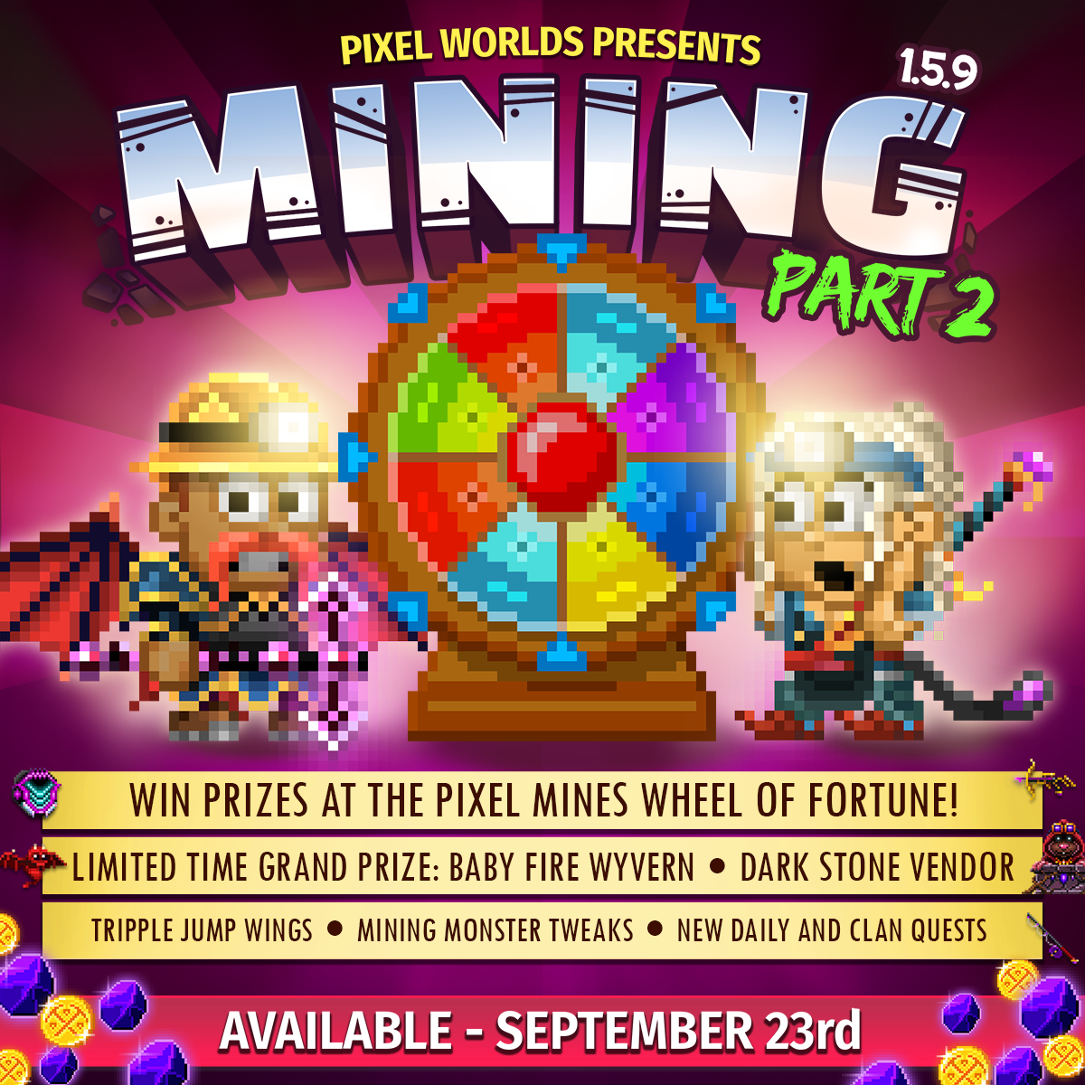 Mining Update - PART 2 · Pixel Worlds update for 23 September 2020 · SteamDB