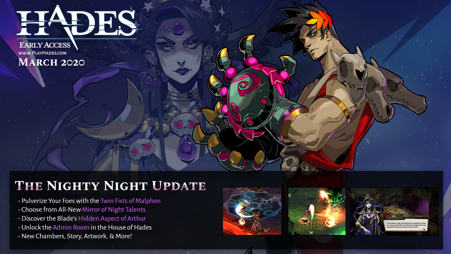 Hit Up The Night Night Update! · Hades update for 10 March 2020