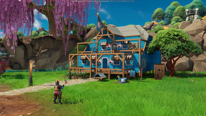 A screenshot from lightyear frontier showing a developer teaser on how new homesteads can look in the game. 