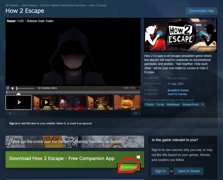 How 2 Escape, PC Steam Game