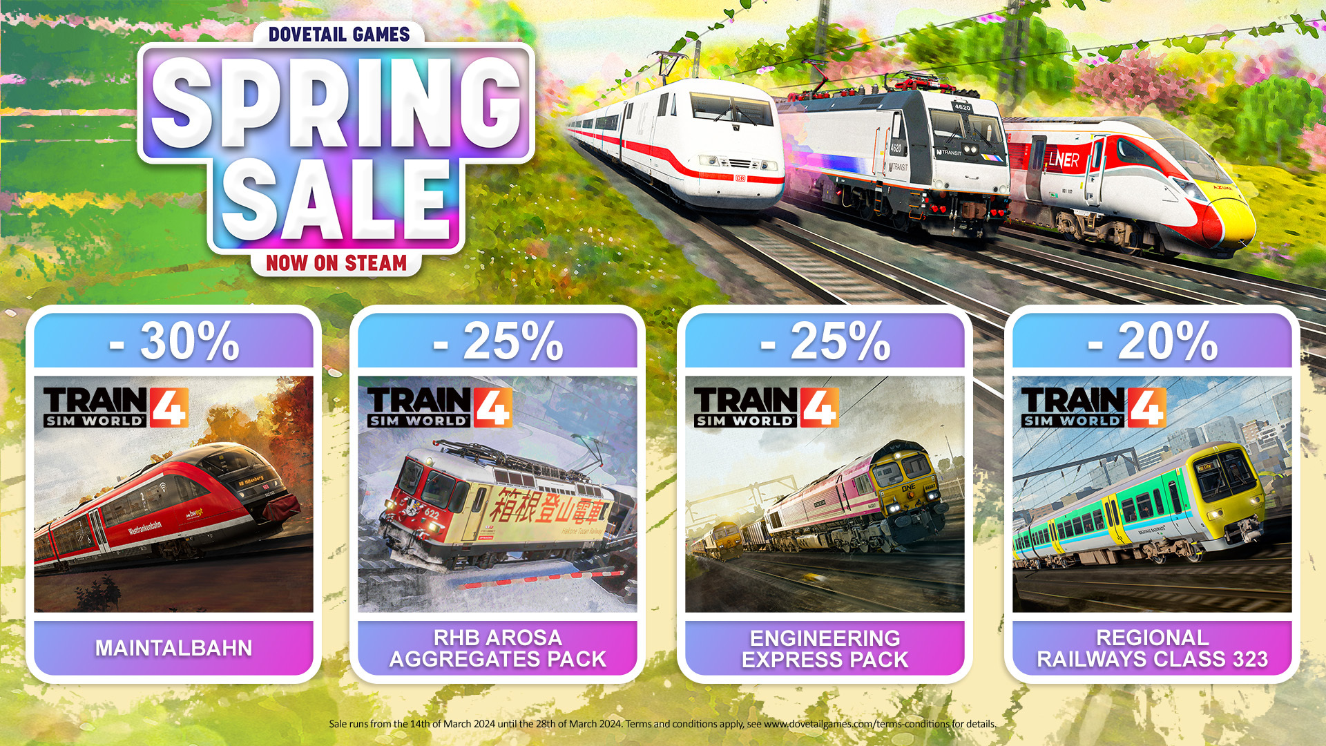 Steam Spring Sale - Now On! · Train Sim World® 4 update for 14 March 2024 ·  SteamDB