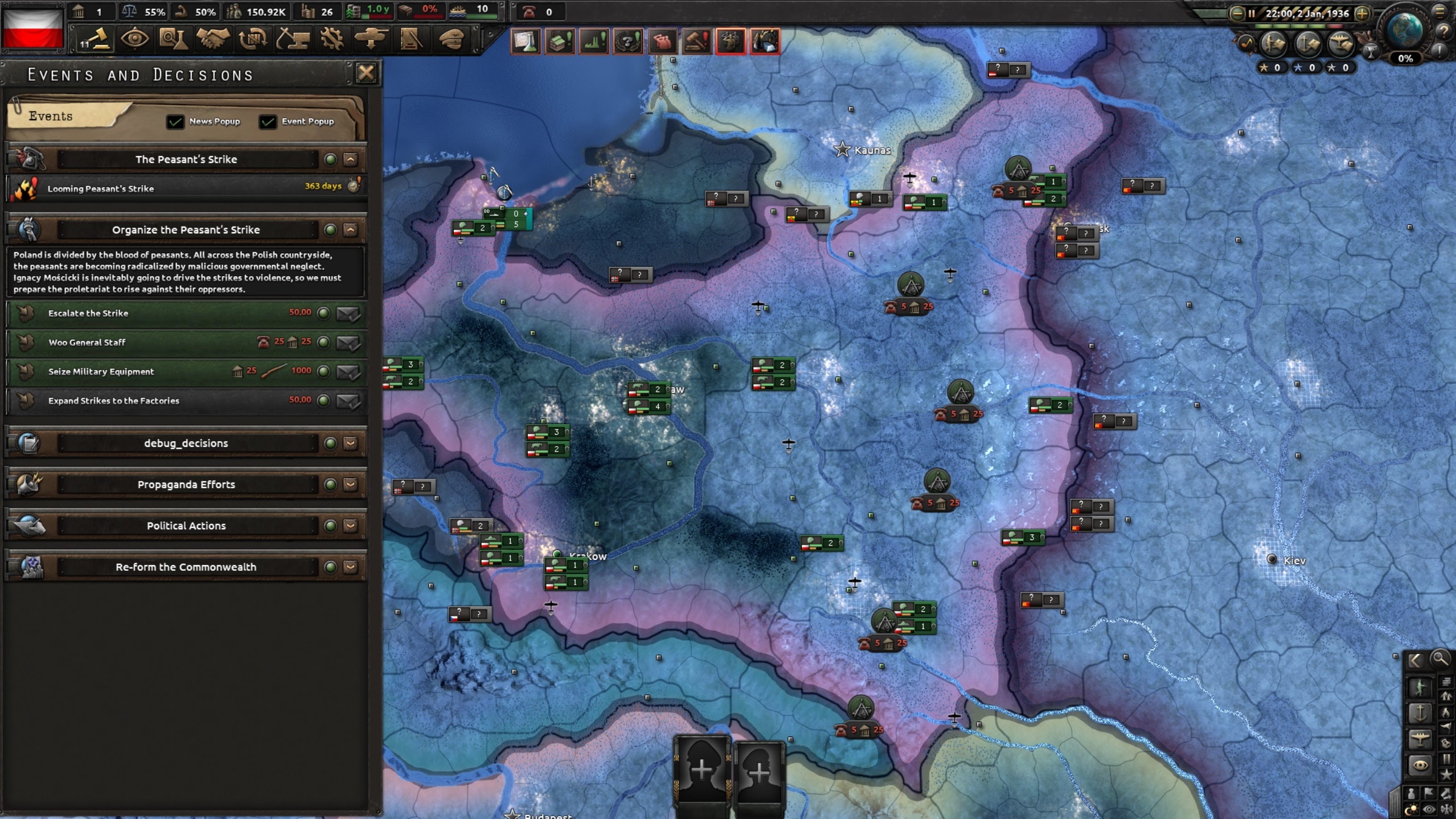 Next Hearts of Iron 4 update entirely overhauls Poland's focus tree