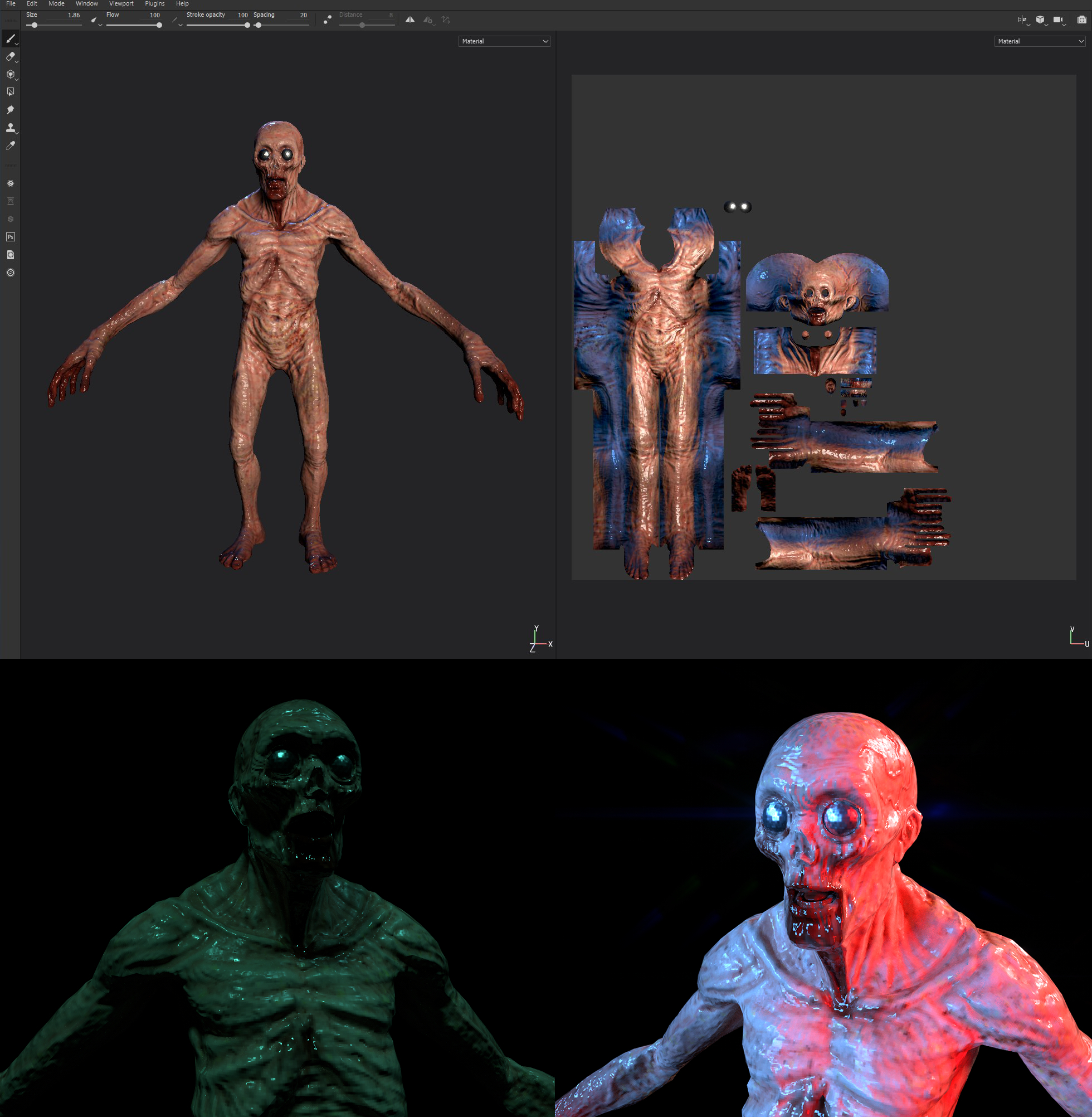 3D model SCP-173 - Low-poly 3D model - Includes mod for SCP CB VR / AR /  low-poly