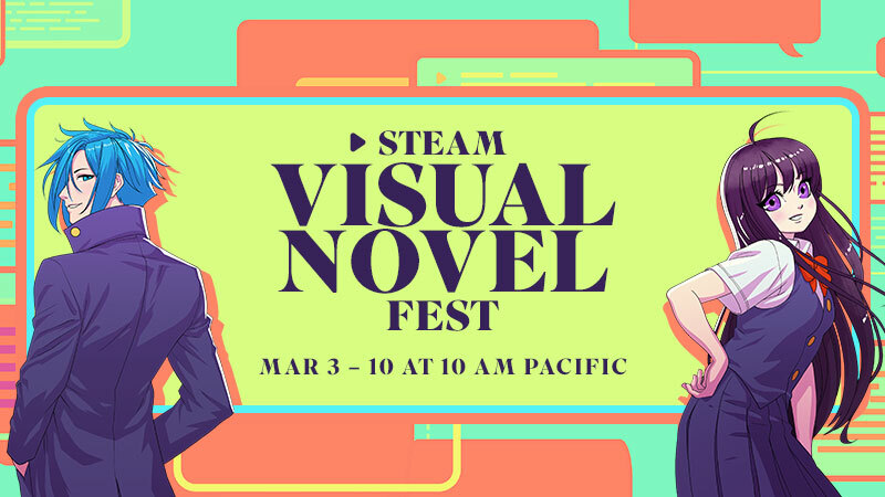 Visual Novel Fest Steam Sale Banner (2025)