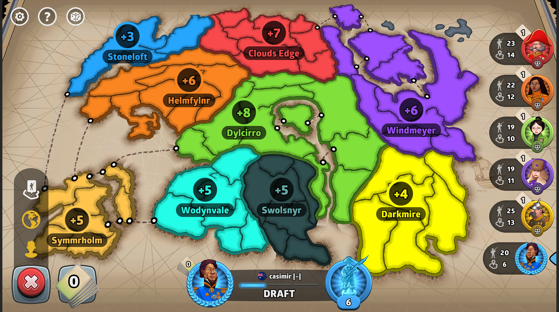 Risk Strike sells a 20-minute version of the classic world domination board  game, sans world map