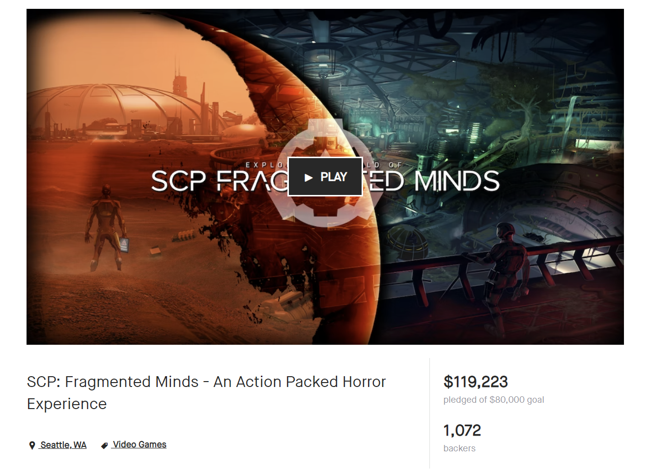 SCP: Fragmented Minds - An Action Packed Horror Experience by HST Game  Studios — Kickstarter