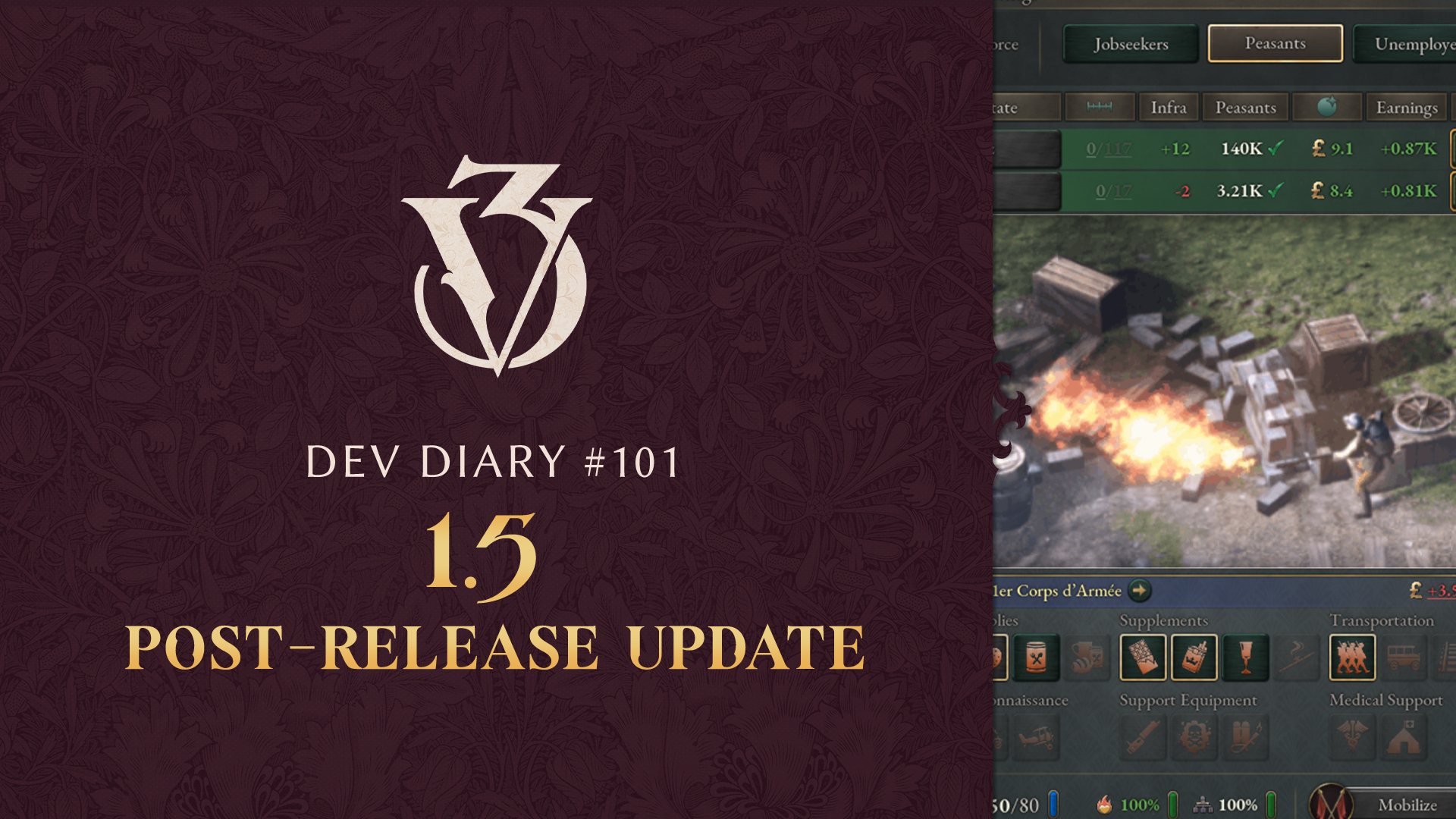Victoria 3 - Dev Diary #100 - Anniversary Update Changelog