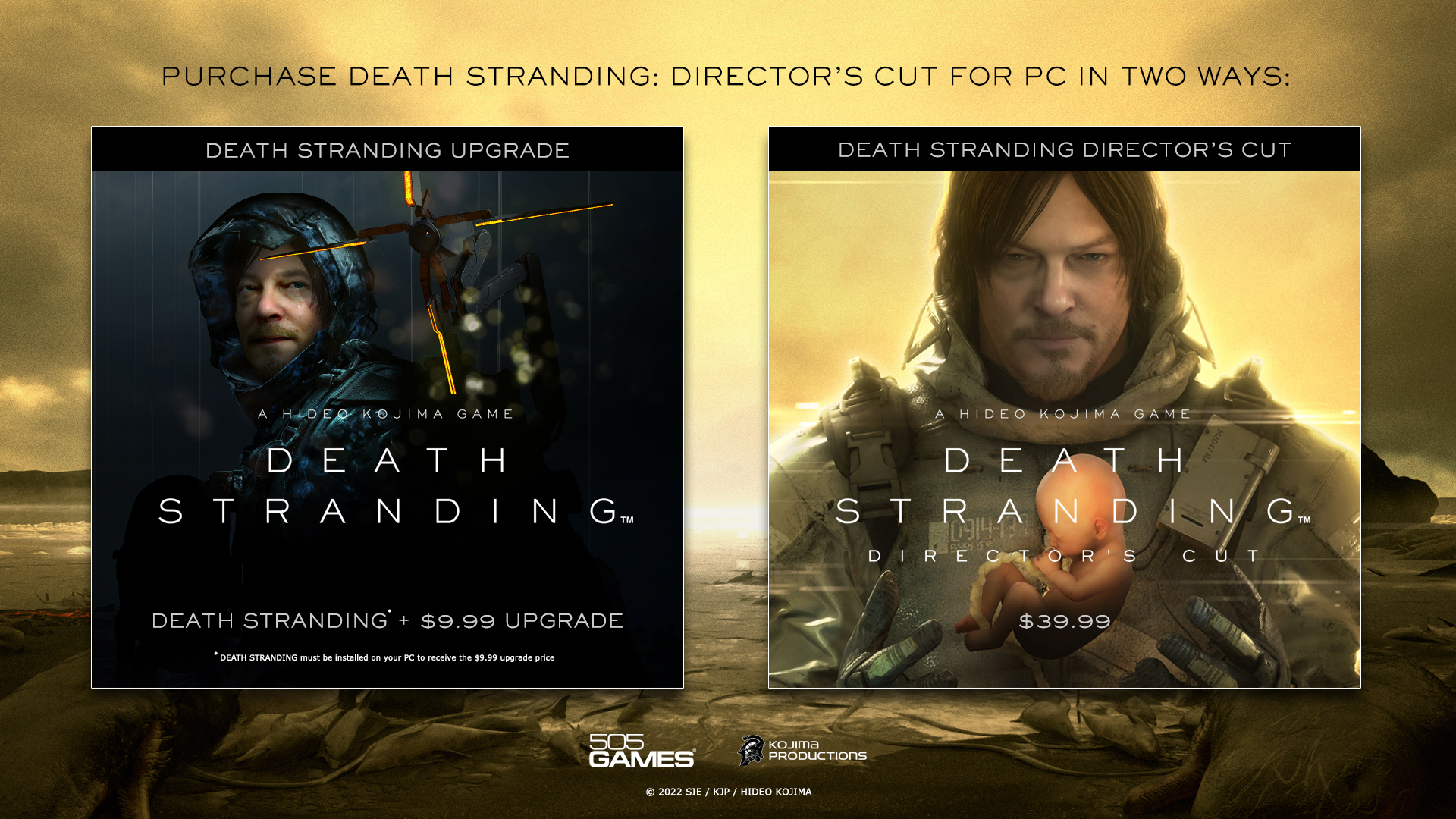 Hideo Kojima won't direct Death Stranding movie