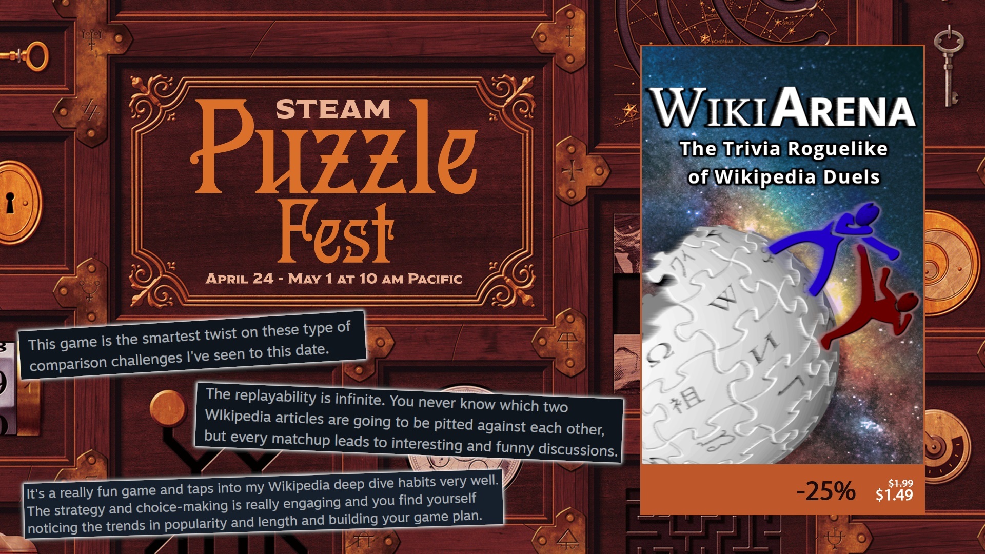 Steam Puzzle Fest kicks off April 24 with sales on all sorts of puzzle games