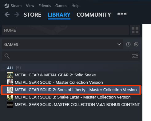 METAL GEAR SOLID 2: Sons of Liberty - Master Collection Version